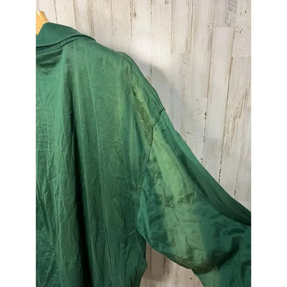 Slazenger Men's XL Green Polo Shirt Iconic Masters Logo Vintage Golf Top - Picture 4 of 5